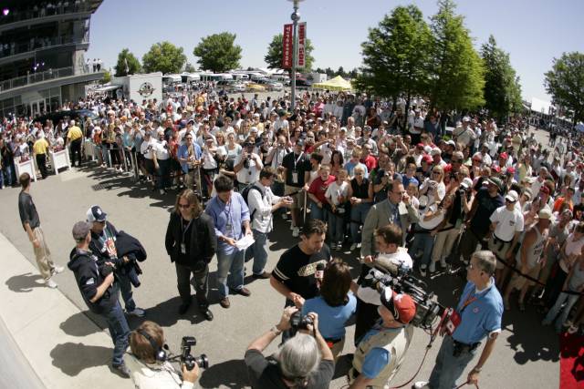 Celebrities walk the red carpet before the 89th running of the Indianapolis 500 at the Indianapolis Motor Speedway. -- Photo by: Michael Voorhees