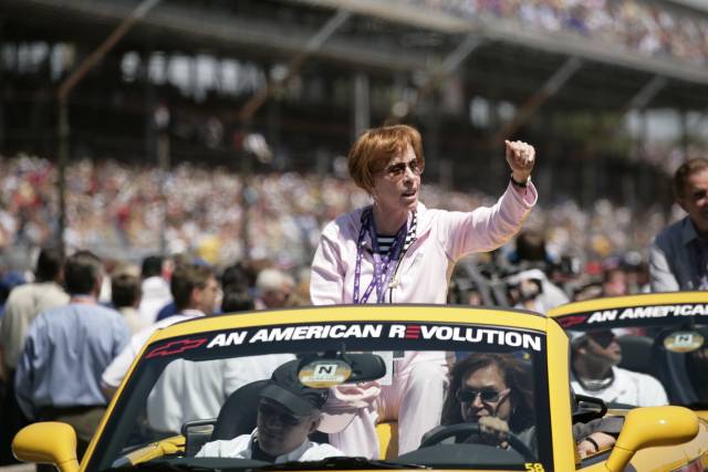 Actress/Comedien Carol Burnett during pre-race ceremonies before the 89th running of the Indianapolis 500 at the Indianapolis Motor Speedway. -- Photo by: Michael Voorhees