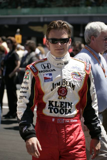 Dan Wheldon walking pitlane before the 89th running of the Indianapolis 500 at the Indianapolis Motor Speedway.  -- Photo by: Michael Voorhees