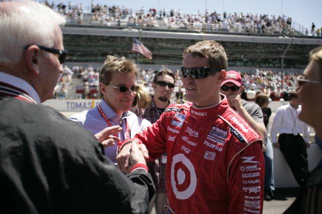 Scott Dixon, driver for Target Chip Ganassi Racing before the 89th running of the Indianapolis 500 at the Indianapolis Motor Speedway. -- Photo by: Michael Voorhees