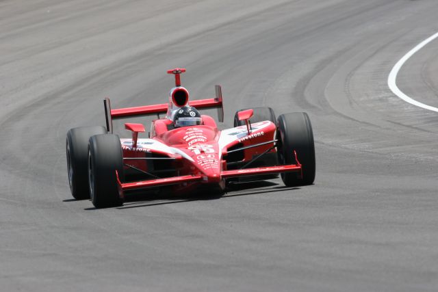 Dan Wheldon's No. 10 Target Chip Ganassi Racing team car on the Indianapolis Motor Speedway during the 90th running of the Indianapolis 500. -- Photo by: Bret Kelley