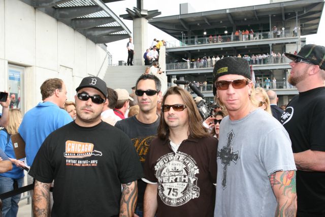 The members of the hit band Staind on the red carpet before the start of the 90th Indianapolis 500. -- Photo by: Dave Edelstein