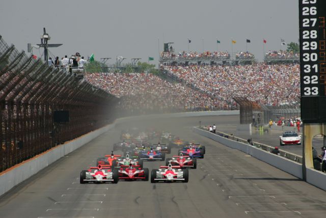 The racing field at the 90th running of the Indianapolis 500. -- Photo by: Dan Helrigel