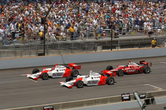 The front row at the 90th running of the Indianapolis 500. -- Photo by: Jim Haines
