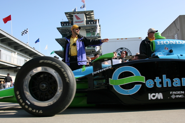 No. 17 car heads to pit lane at the Indianapolis Motor Speedway on Pole Day. -- Photo by: Chris Jones