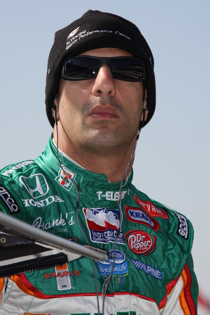 Tony Kanaan during practice on Pole Day at the Indianapolis Motor Speedway. -- Photo by: Dana Garrett