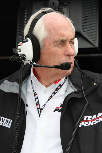 Roger Penske during qualifications on Pole Day at the Indianapolis Motor Speedway. -- Photo by: Dana Garrett