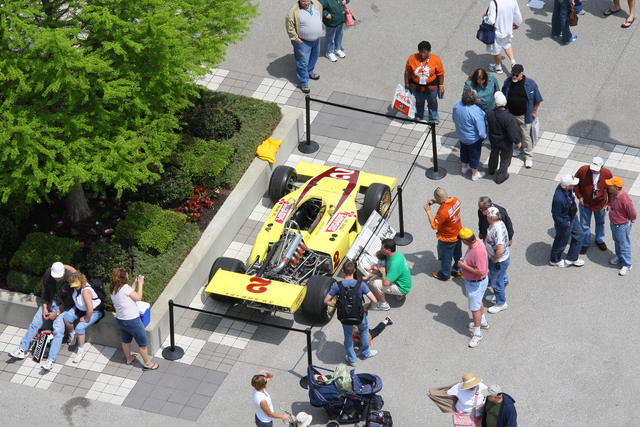 Historical cars are brought out for fans to enjoy during qualifications on Pole Day at the Indianapolis Motor Speedway. -- Photo by: Shawn Payne