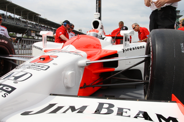 Ryan Briscoe during qualifications on Pole Day at the Indianapolis Motor Speedway. -- Photo by: Shawn Payne