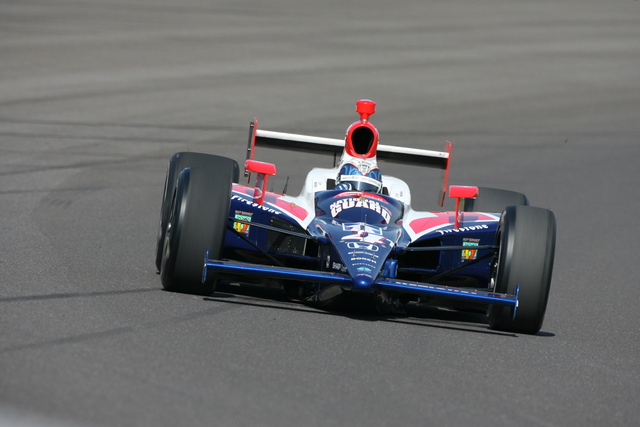 No. 4 Vitor Meira on track during qualifications on Pole Day at the Indianapolis Motor Speedway. -- Photo by: Steve Snoddy