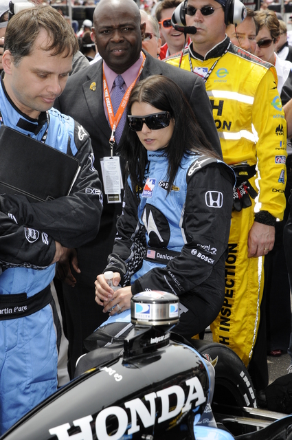 Danica Patrick before the 92nd Indianapolis 500. -- Photo by: Dave Edelstein