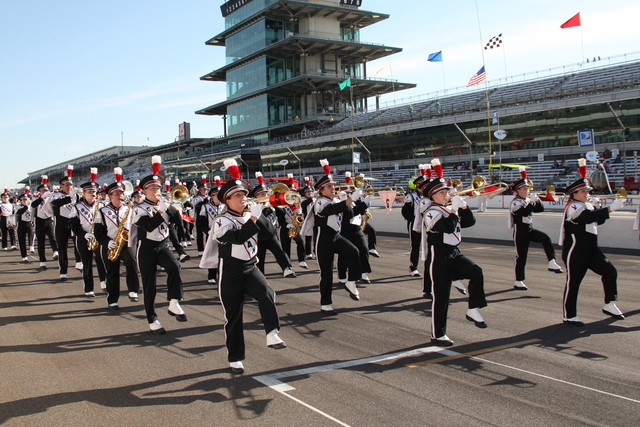Bands entertain fans on Race Day At the Indianapolis Motor Speedway. -- Photo by: Dana Garrett