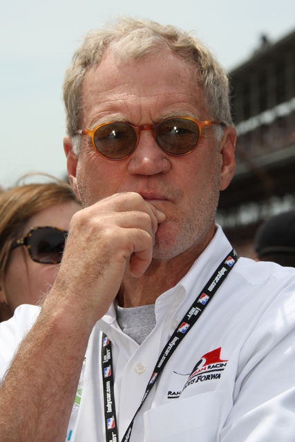David Letterman during the 92nd Indianapolis 500. -- Photo by: Dana Garrett