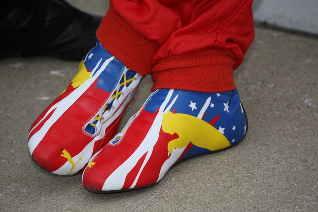 Graham Rahal's patriotic driving shoes -- Photo by: Dana Garrett