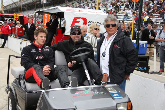 L-R Marco, Michael and Mario Andretti -- Photo by: Dana Garrett