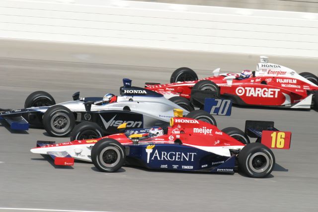 Three-wide racing. -- Photo by: Chris Jones