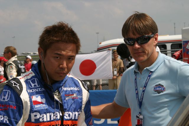 Kosuke Matsuura and team co-owner Adrian Fernandez. -- Photo by: Chris Jones