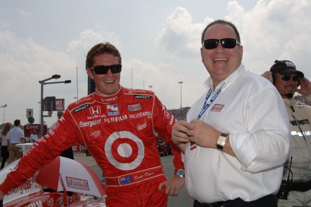 Scott Dixon and team owner Chip Ganassi. -- Photo by: Jim Haines
