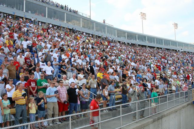 A packed stadium watches the Meijer Indy 300 Race in Kentucky. -- Photo by: Shawn Payne