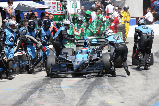 Danica Patrick's car in the pits for service. -- Photo by: Ron McQueeney