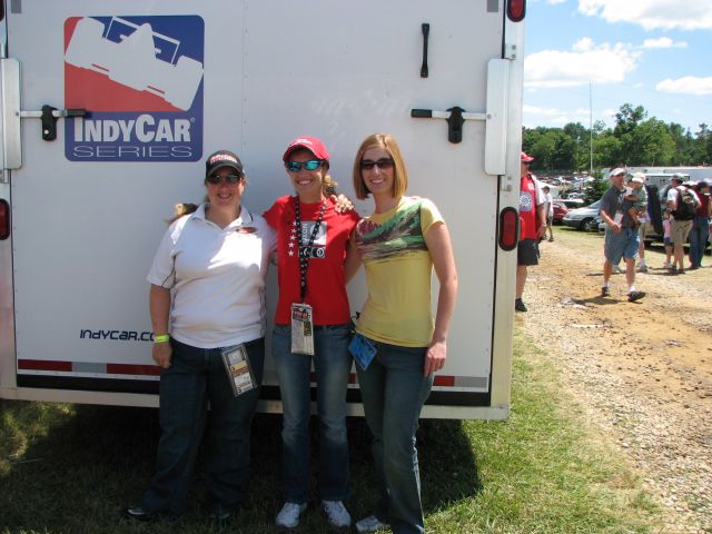 IndyCar Series fans Julie, Theresa and Cassie pose for photos at Mid-Ohio. -- Photo by: Adrian Payne