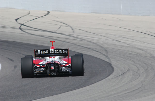 Andretti Green driver Dan Wheldon enters turn during practice session -- Photo by: Steve Snoddy