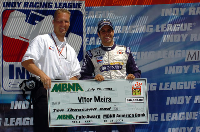 Rahal-Letterman Racing driver Vitor Meira winner of the MBNA pole awards. -- Photo by: Jim Haines