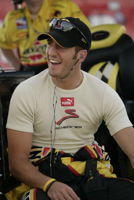 Scheckter catches a laugh during pre-race. -- Photo by: Michael Voorhees