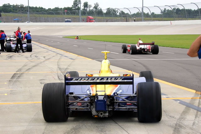 #24 Dreyer & Reinbold Racing car leaving pit lane -- Photo by: Ron McQueeney