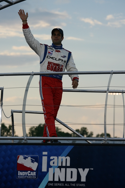 #4 Vitor Meira during driver introductions before the start of the SunTrust Indy Challenge at Richmond International Raceway. -- Photo by: Chris Jones