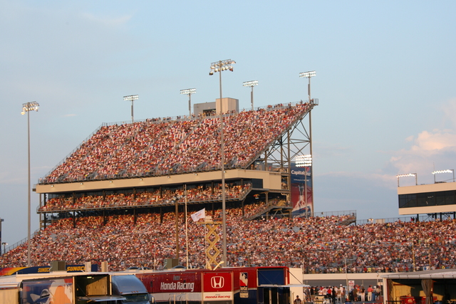 A packed stadium at Richmond International Raceway to watch the SunTrust Indy Challenge. -- Photo by: Chris Jones