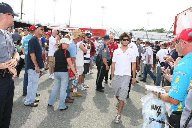 #19 Mario Moraes walks around Richmond International Raceway before the start of the SunTrust Indy Challenge. -- Photo by: Steve Snoddy