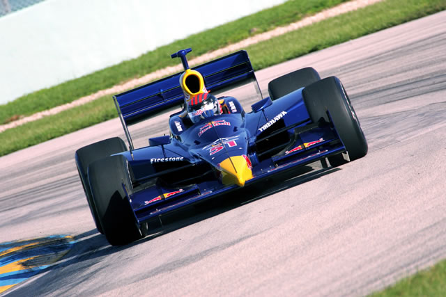 Alex Barron in the No. 51 Red Bull Cheever Racing Dallara Chevrolet during road course testing -- Photo by: Ron McQueeney