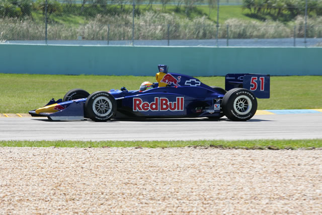 Ed Carpenter in the No. 51 Red Bull Cheever Racing Dallara Chevrolet during testing at Homestead-Miami Speedway -- Photo by: Ron McQueeney