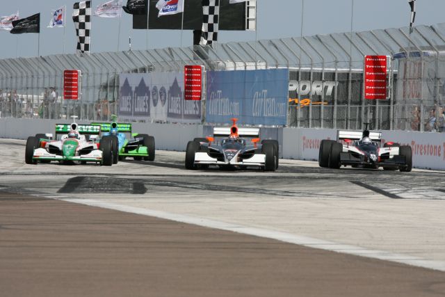 Fighting for the lead at the Honda Grand Prix of St. Petersburg Race! -- Photo by: Dana Garrett