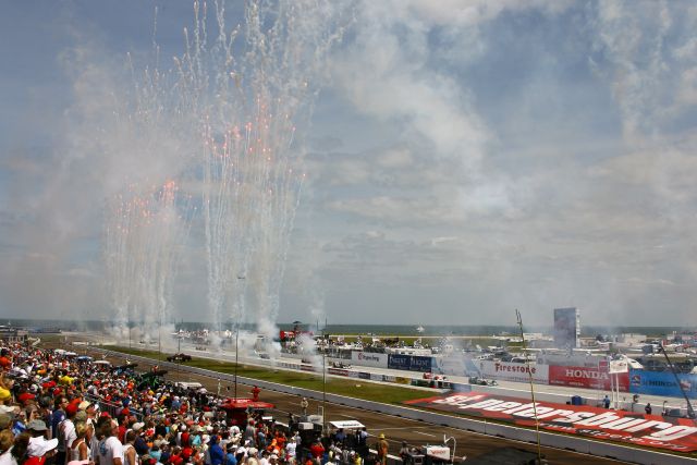 Fireworks to start the race -- Photo by: Jim Haines