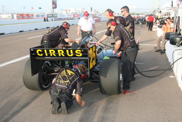 No. 25 Marty Roth in the pits during practice at St. Petersburg. -- Photo by: Steve Snoddy