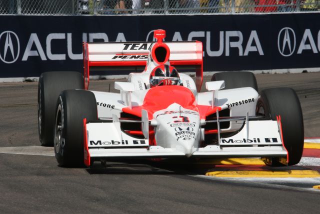No. 3 Helio Castroneves during qualifications at St. Petersburg. -- Photo by: Steve Snoddy