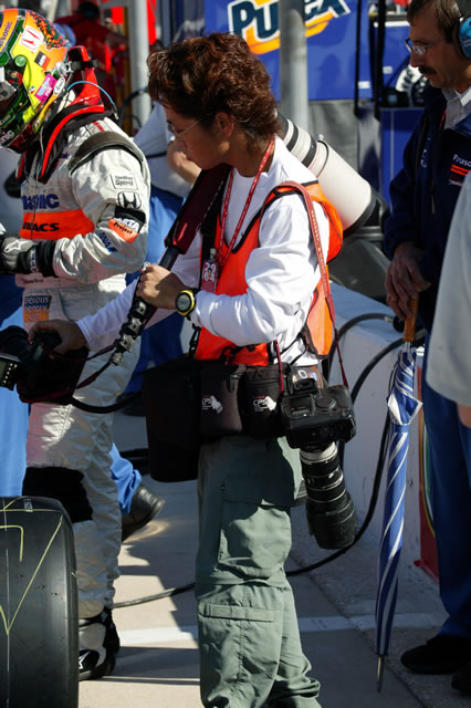 Media in pit lane at Texas Motor Speedway -- Photo by: Shawn Payne