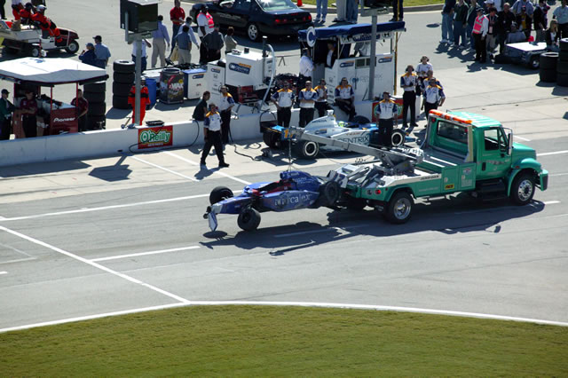 # 27 Andretti Green ArcaEx ride being towed back to team garage -- Photo by: Shawn Payne
