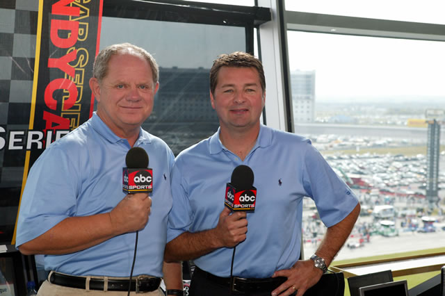 ABC Sports commentators, Paul Paige, left, & Scott Goodyear -- Photo by: Shawn Payne