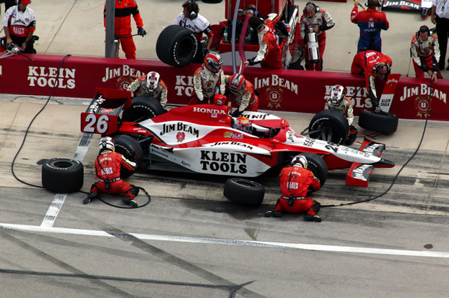 # 26 Klein Tools/Jim Beam driver Dan Wheldon during pit stop -- Photo by: Shawn Payne