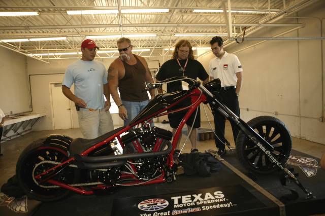 Sam Hornish Jr. with OCC boys and Learjet Chopper -- Photo by: Michael Voorhees
