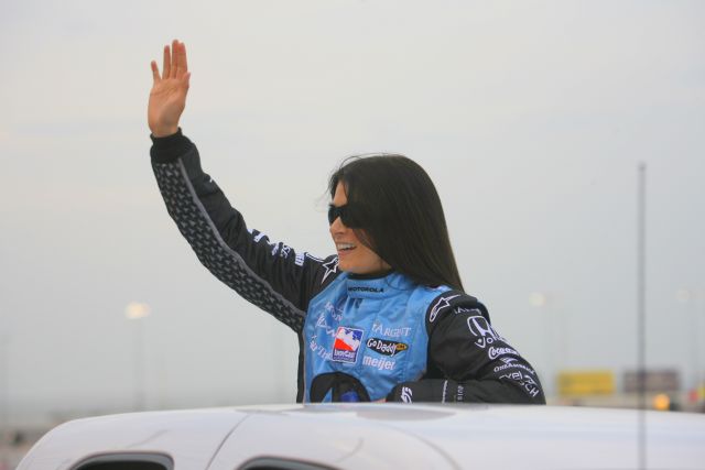 Danica Patrick during driver introductions  before the Bombardier Learjet 550k at Texas Motor Speedway -- Photo by: Steve Snoddy