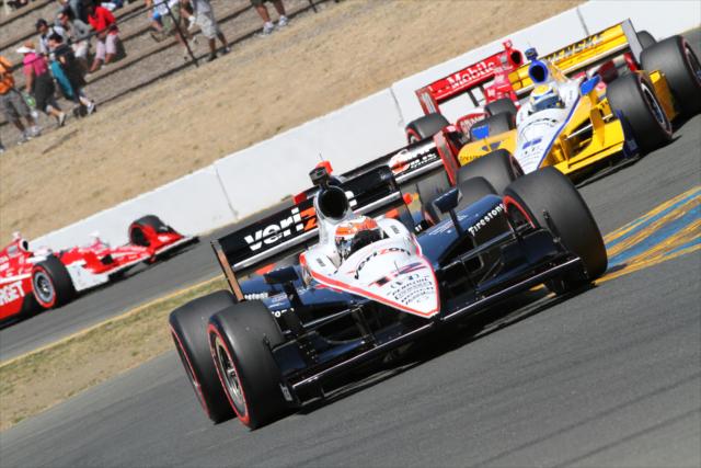 Will Power leading the field -- Photo by: Shawn Gritzmacher