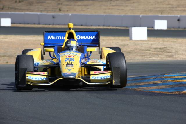 Marco Andretti navigates the Turn 9 Esses during practice for the GoPro Grand Prix of Sonoma -- Photo by: Chris Jones