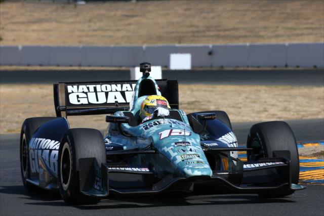Graham Rahal rolls through the Turn 9 esses during practice for the GoPro Grand Prix of Sonoma at Sonoma Raceway -- Photo by: Chris Jones