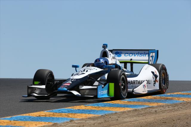 Josef Newgarden heads toward Turn 3 during practice for the GoPro Grand Prix of Sonoma at Sonoma Raceway -- Photo by: Chris Jones