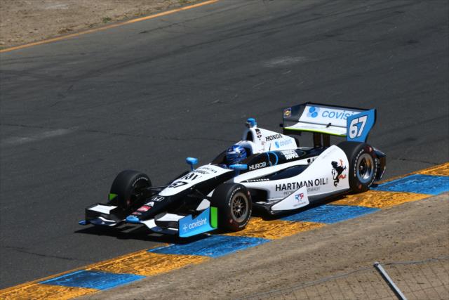 Josef Newgarden heads toward Turn 5 during practice for the GoPro Grand Prix of Sonoma at Sonoma Raceway -- Photo by: Chris Jones