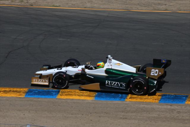 Mike Conway rolls toward Turn 3 during practice for the GoPro Grand Prix of Sonoma at Sonoma Raceway -- Photo by: Chris Jones